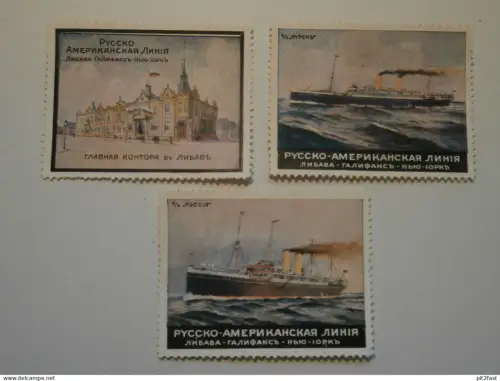 Russland - Amerika - Linie , alte Briefmarken , Schiffe , Schiff  !!
