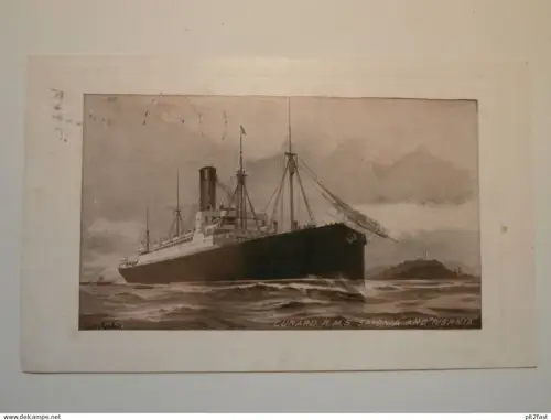 Cunard R.M.S. "Saxonia" and "Ivernia"- 1900 , Boston , Schiffe , Schiff , AK , Ansichtskarte !!