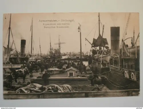 Archangelsk / Архангельск - ca. 1910 , Schiffe , Schiff , Hafen , AK , Ansichtskarte !!