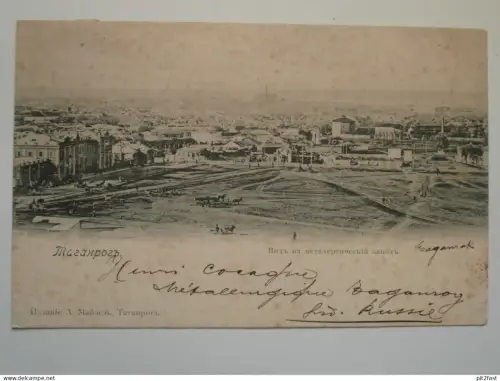 Taganrog / Таганро́г - 1901 , Panorama , Fabrik, Hafen , AK , Ansichtskarte !!