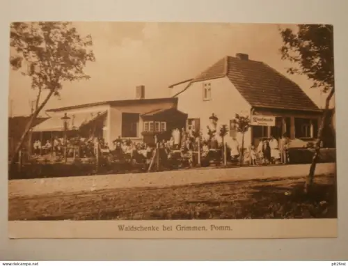 Grimmen i. Pommern , 1930 , Waldschenke , Mecklenburg , AK , Ansichtskarte !!