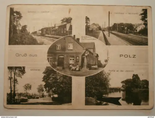 Polz b. Dömitz , ca. 1920 , Eisenbahn , Bahnhof , Mecklenburg AK , Ansichtskarte