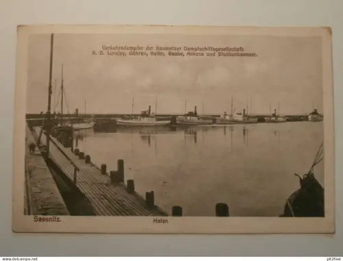 Sassnitz - Hafen , 1923 , Verkehrsdampfer , Mecklenburg , AK , Ansichtskarte !!