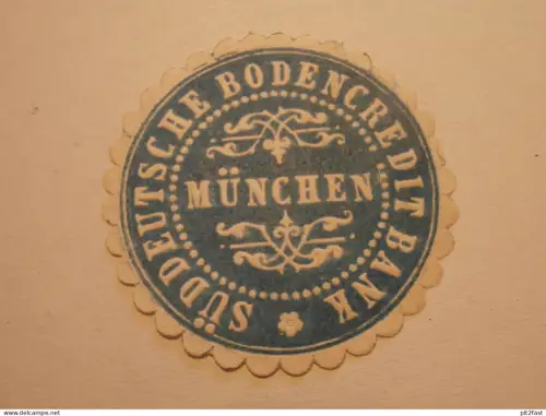 Süddeutsche Bodencreditbank München , Siegelmarke , Reklame , Marke !