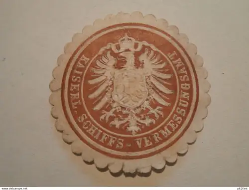 Kaiserl. Schiffs-Vermessungsamt , Siegelmarke , Reklame , Marke !