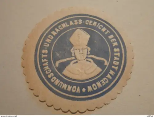 Vormundschaft und Nachlass-Gericht Hagenow - Mecklenburg , Siegelmarke , Reklame