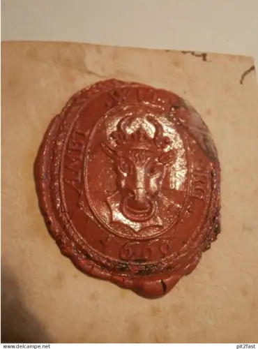 Ambt Wittenberg - 1666 , Mecklenburg , uraltes Siegel !!