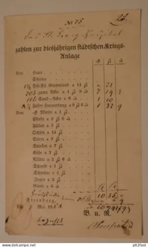 städtische Kriegsanlage - Sternberg , 1858 , Mecklenburg !!
