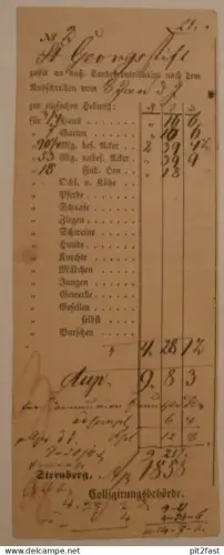 städtische Kriegsanlage - Sternberg , 1858 , Colligirungsbehörde ,Mecklenburg !!