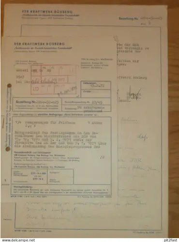 VEB Kraftwerk Boxberg b. Weißwasser , 1972 , Dokument , Reklame / Werbung !!