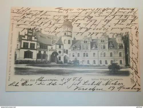Schloss Wiligrad b. Schwerin , 1902 , Mecklenburg , AK , Ansichtskarte !!