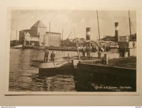 Barth - Osthafen , ca. 1930 , Mecklenburg , Dampfer , Schiffe , AK , Ansichtskarte !!