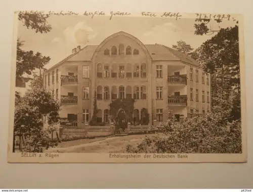 Sellin a. Rügen , 1929 , Erholungsheim , Mecklenburg , AK , Ansichtskarte !!