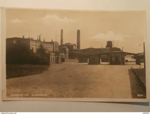Zuckerfabrik Strasburg i. U. , ca. 1920 , Mecklenburg , AK , Ansichtskarte !!