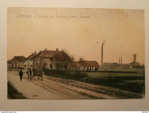 Lübtheen - Colonie mit Friedrich-Franz Schacht , 1909 , Mecklenburg , AK , Ansichtskarte !!