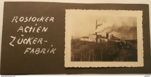 Zuckerfabrik Rostock - ca. 1940 , altes Foto , Mecklenburg , AK , Ansichtskarte