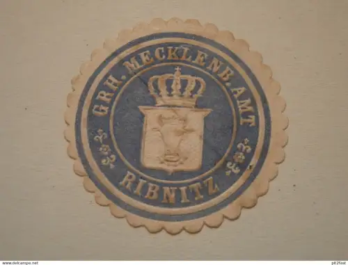 Meckl. Amt Ribnitz i. Mecklenburg , Siegelmarke , Reklame Marke