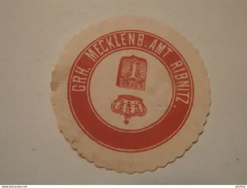 Meckl. Amt Ribnitz i. Mecklenburg , Siegelmarke , Reklame Marke
