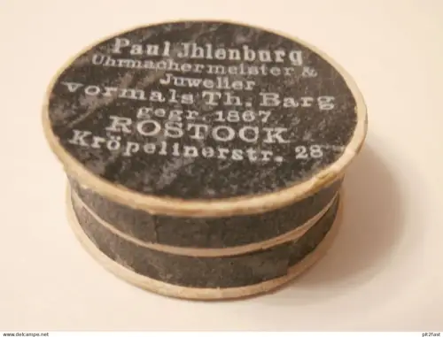 P. Ihlenberg - Juwelier in Rostock i. Mecklenburg , ca. 1910 , Etui , Reklame , Schmuck !!