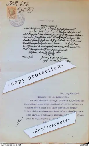 Vertrag - Milch-Anlage in Lalendorf b. Rostock , 1921 , F. Kolbow in Schwerin , Molkerei , Ernst Mulert , Otto Faull !!