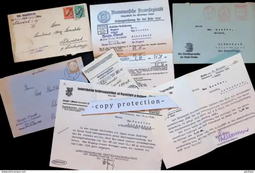 Max Handtke in Schwabach b. Fürstenflagge , 1936-41 , Naugard , Pölitz , Stettin Bürgermeister , Konvolut Dokumente