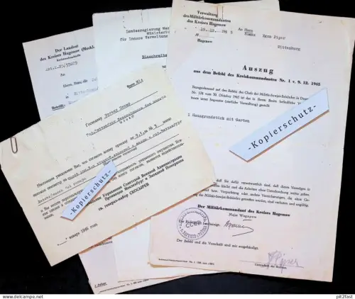 Militärkommandant Hagenow , 1945-1947 , Konvolut Wittenburg , Entnazifizierung , NSDAP , Enteignung , Förster Pieper !!