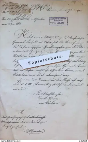 Fabrik Carl Ronte in Neustadt , 1902 , M. Boschan , Konsulat in Sofia , Post , Gericht Schwerin , Akte , Mecklenburg