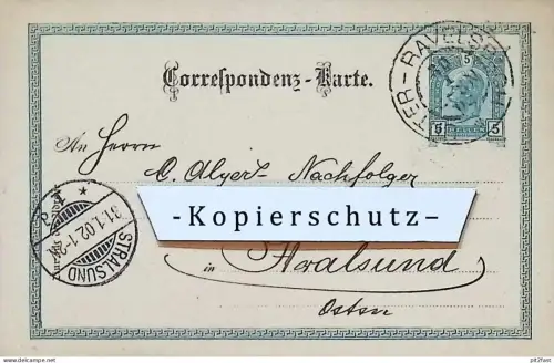 Johann Lederman in Ravelsbach b. Hollabrunn , 1902 , Stempel , Reklame / Werbung , Postkarte J. Wichmann Stralsund