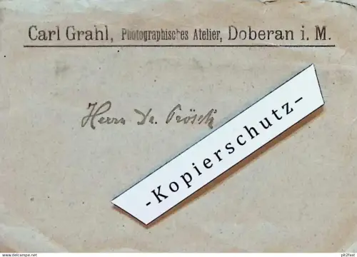 Carl Grahl in Bad Doberan i. Mecklenburg , Photograph , Atelier , alter Umschlag , Reklame , Werbung !!