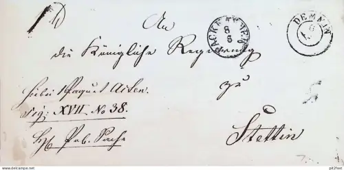 Königliche Regierung - Demmin / Stettin , Mecklenburg , Pommern , Vorphilatelie !!!