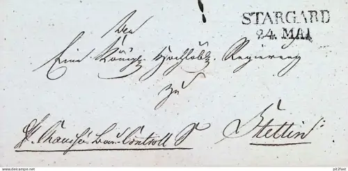 Königliche Regierung - Stargard / Stettin , Mecklenburg , Pommern , Vorphilatelie !!!