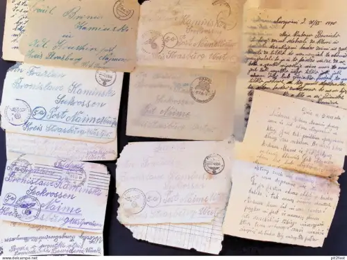 Konvolut Feldpost , 1940 - 1944 , Seekrossen / Adlig Kruschin b. Strasburg / Brodnica  in Westpreussen , Preussen !!
