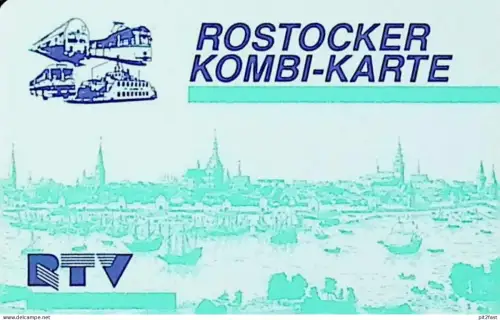 Strassenbahn Rostock , 1991 , alte Monatskarte , Fahrkarte , RSAG , Rostocker Straßenbahn AG !!