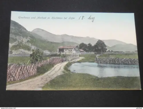 Gasthaus und Moorbad in Hochmos b. Lofer , 1909 , alte Ansichtskarte , AK , CPA !!