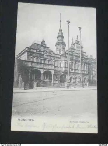 München - Schack Gallerie , 1907 , Panorama , alte Ansichtskarte , AK , CPA !!