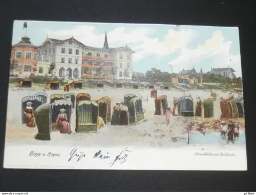 Binz auf Rügen , 1904 , Kurhaus , alte Ansichtskarte , AK , CPA !!