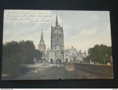 Rostock , 1905 , Kröpeliner Tor und Kirche , alte Ansichtskarte , AK , CPA !!