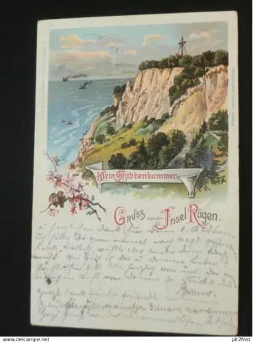 Klein Stubbenkammer - Insel Rügen , 1901 , alte Ansichtskarte , AK , CPA !!