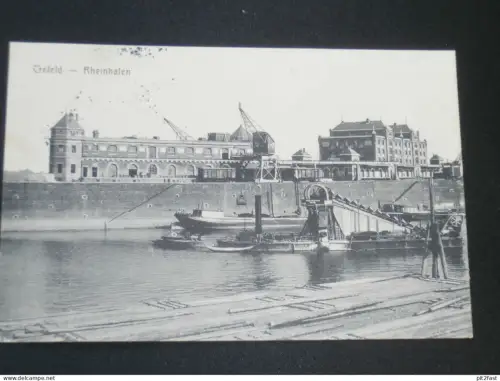 Crefeld / Krefeld , 1916 , Rheinhafen , alte Ansichtskarte , AK , CPA !!