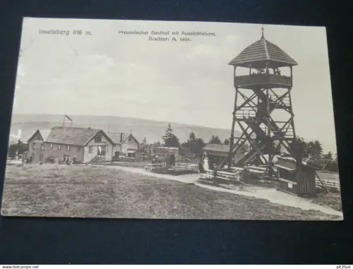 Preussischer Gasthof auf Inselberg , 1914 , bei Gotha und Schmalkalden Meiningen , alte Ansichtskarte , AK , CPA !
