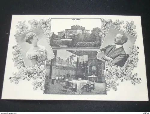 Villa Hügel in Essen , 1907 , Villa der Familie Dr. Gustav Krupp von Bohlen-Halbach , alte Ansichtskarte , AK , CPA !