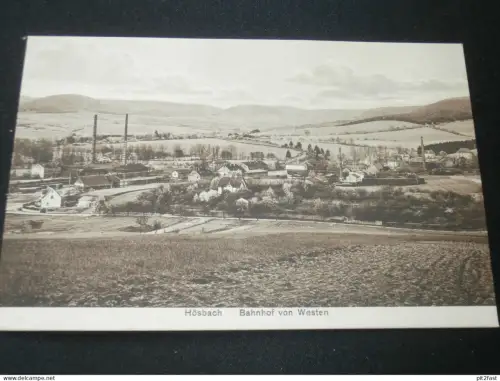 Hösbach - Bahnhof von Westen , ca. 1915 , Eisenbahn , alte Ansichtskarte , AK , CPA !