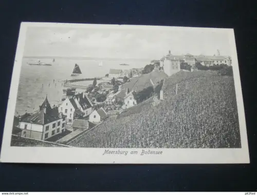 Meersburg am Bodensee , 1921 , Panorama , alte Ansichtskarte , AK , CPA !