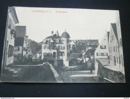 Landsberg a. Lech , 1910 , Bergstrasse , alte Ansichtskarte , AK , CPA !