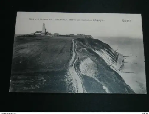 Leuchtturm und Telegraphie Station , Arkona a. Rügen , Stempel , ca. 1910 , alte Ansichtskarte , AK , CPA !