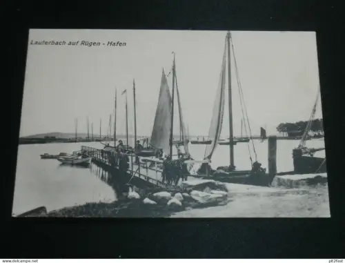 Lauterbach a. Rügen - Hafen , ca. 1920 , alte Ansichtskarte , AK , CPA !