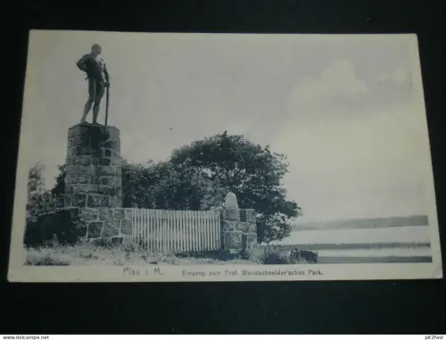 Plau in Meckl. - Eingang zum Park , 1926 , alte Ansichtskarte , AK , CPA !