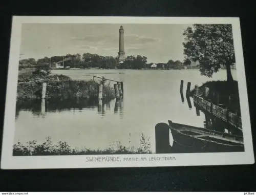 Swinemünde - Partie am Leuchtturm , ca. 1920 , alte Ansichtskarte , AK , CPA !