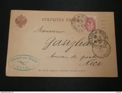 Eduard von Bagge in Reval / Tallinn , 1892 , Estland , alte Ansichtskarte , AK , CPA !