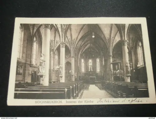 Hochneukirch b. Jüchen - Inneres der Kirche , 1919 , Ansichtskarte , AK , CPA !